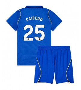 Chelsea Moises Caicedo #25 Jalkapallovaatteet Lasten Kotipeliasu 2026-27 Lyhythihainen (+ Lyhyet housut)